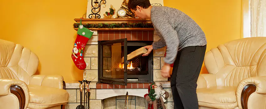 Rusted Metal Fireplace Restoration in Youngstown, Ohio